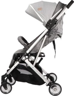 Ding Vivo Wandelwagen - Grijs/Zilver - Inklapbare Buggy - Inclusief Boodschappenmandje En Zonnekap -Babyproducten 926x1200