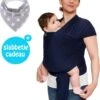Baby Garden Draagdoek Donkerblauw - Ergonomisch - Original - Gratis Slabbetje