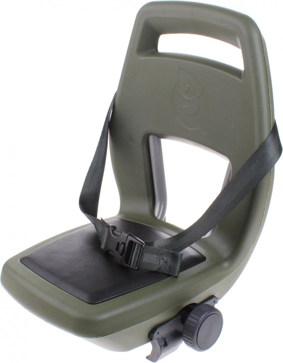 Qibbel 6+ Junior Fietsstoeltje Achter - Legergroen Met Zwart Kussentje 3 Qibbel 6+ Junior Fietsstoeltje Achter - Legergroen Met Zwart Kussentje