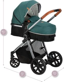 MoMi Kinderwagen - Compacte 2 In 1 Combiwagen - Limuru - Groen (geschikt Van 0-3 Jaar) -Babyproducten 939x1200 1