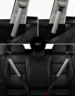 Hazlö Luxe Gordelhoezen - Checkered - Auto Gordel Beschermer - Schouderhoezen - Gordelkussen - Gordelhoes - 2 Stuks - Grijs -Babyproducten 947x1200