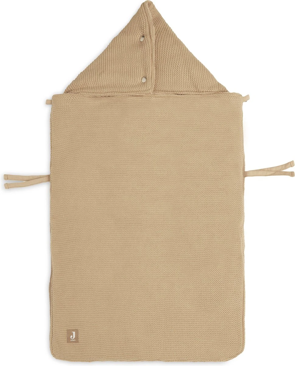 Jollein Voetenzak Voor Autstoel & Kinderwagen - Basic Knit - Biscuit 8 Jollein Voetenzak Voor Autstoel & Kinderwagen - Basic Knit - Biscuit - Afbeelding 6