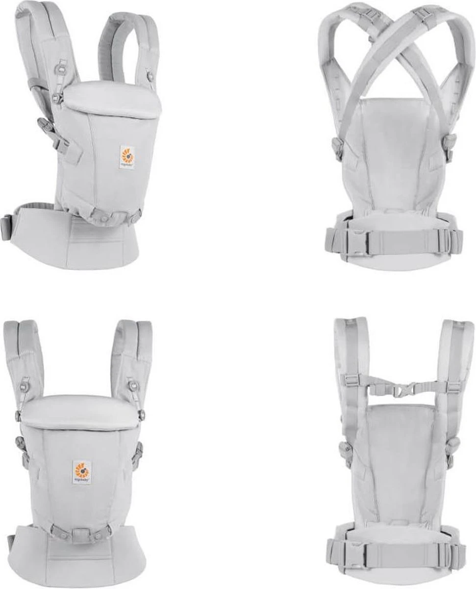 Ergobaby Babydraagzak Adapt SoftTouch™ Cotton - Pearl Grey 4 Ergobaby Babydraagzak Adapt SoftTouch™ Cotton - Pearl Grey - Afbeelding 2