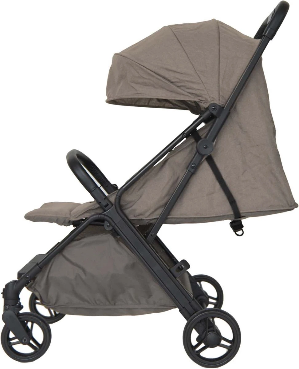 Prénatal Compact Buggy - Traploos Verstelbare Rugleuning - Inklapbaar Met 1 Hand - Plooibuggy - Taupe 3 Prénatal Compact Buggy - Traploos Verstelbare Rugleuning - Inklapbaar Met 1 Hand - Plooibuggy - Taupe