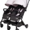 FreeON Duo Buggy City Twin - Luxe Tweeling Wandelwagen - Twin Buggy - Tweeling Buggy - Zwart-Grijs