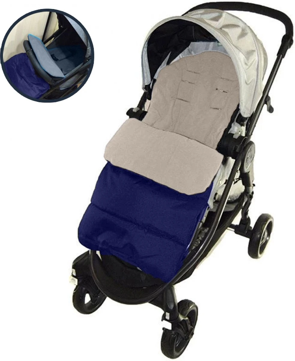 Achaté Voetenzak - Voor Kinderwagen Of Stoeltje – Baby Slaapzak - Autostoel - Donkerblauw 3 Achaté Voetenzak - Voor Kinderwagen Of Stoeltje – Baby Slaapzak - Autostoel - Donkerblauw