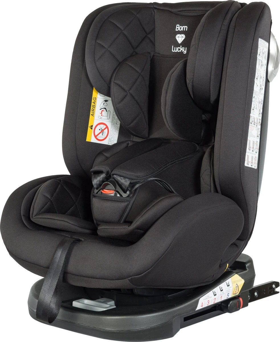 Born Lucky Meegroei Autostoel Roadline SPS ISOFIX - Groep 0/1/2/3 - 360° Draaibaar - Zwart 4 Born Lucky Meegroei Autostoel Roadline SPS ISOFIX - Groep 0/1/2/3 - 360° Draaibaar - Zwart - Afbeelding 2